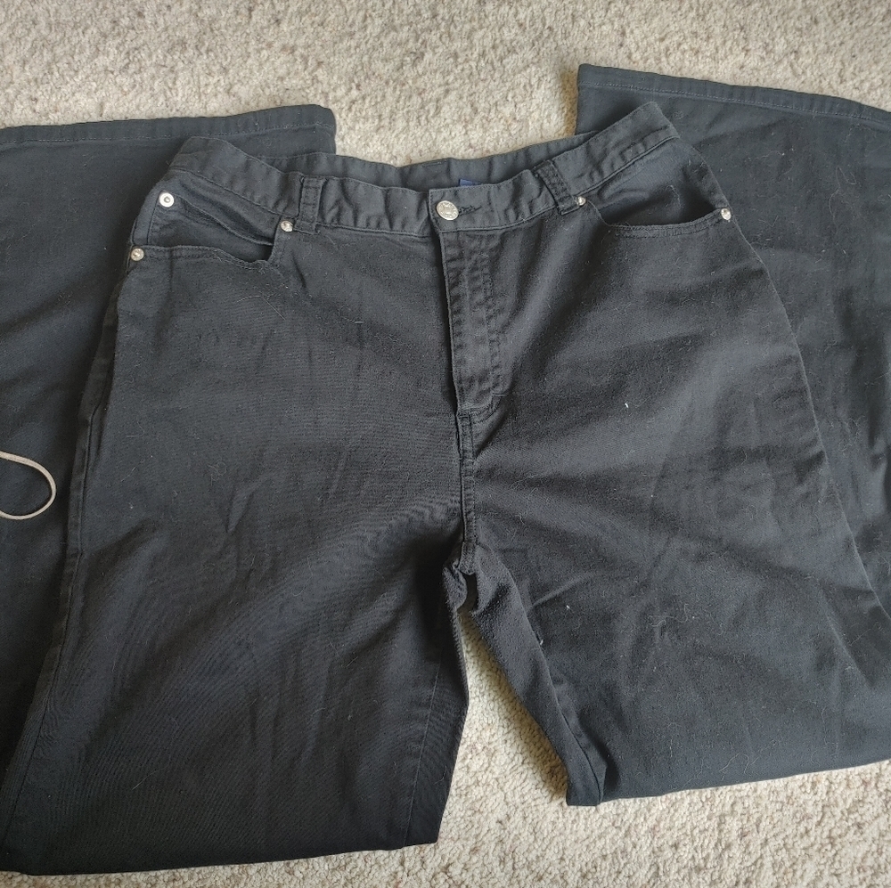 The Blues lace up flare bottom jeans‎